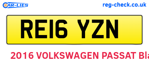 RE16YZN are the vehicle registration plates.