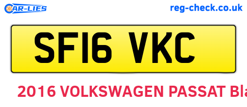 SF16VKC are the vehicle registration plates.