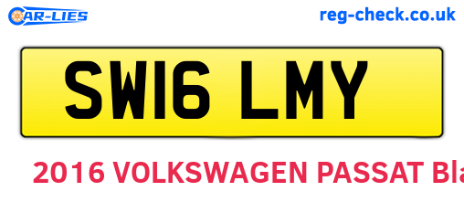 SW16LMY are the vehicle registration plates.