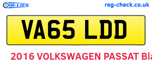 VA65LDD are the vehicle registration plates.