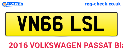 VN66LSL are the vehicle registration plates.