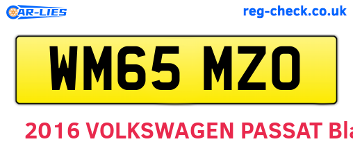 WM65MZO are the vehicle registration plates.