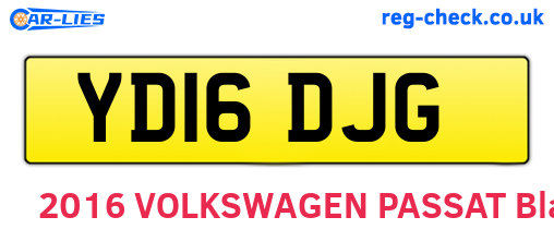 YD16DJG are the vehicle registration plates.