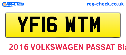 YF16WTM are the vehicle registration plates.