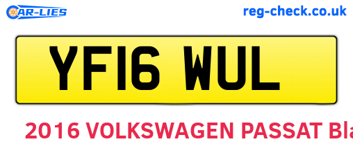 YF16WUL are the vehicle registration plates.