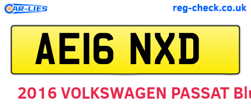 AE16NXD are the vehicle registration plates.