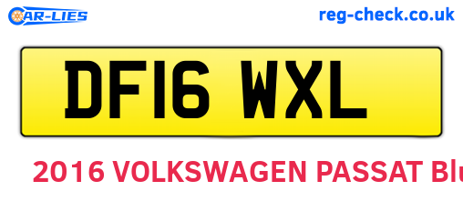 DF16WXL are the vehicle registration plates.