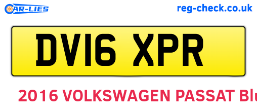 DV16XPR are the vehicle registration plates.