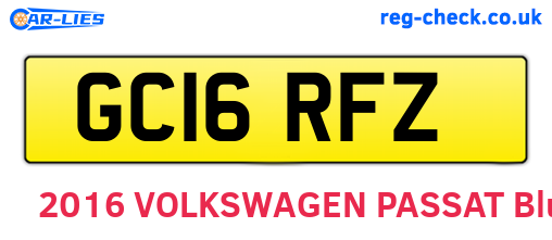 GC16RFZ are the vehicle registration plates.