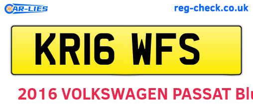 KR16WFS are the vehicle registration plates.