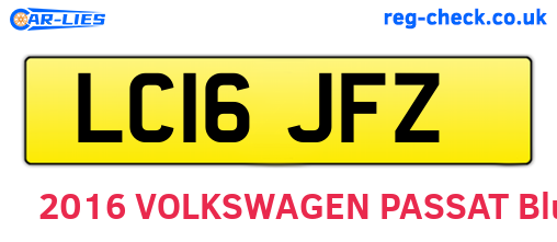 LC16JFZ are the vehicle registration plates.