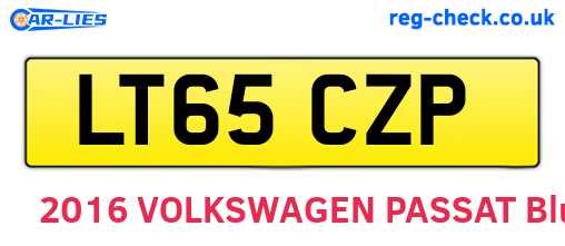 LT65CZP are the vehicle registration plates.