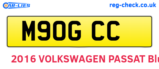 M90GCC are the vehicle registration plates.
