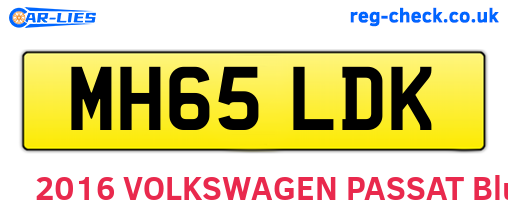 MH65LDK are the vehicle registration plates.