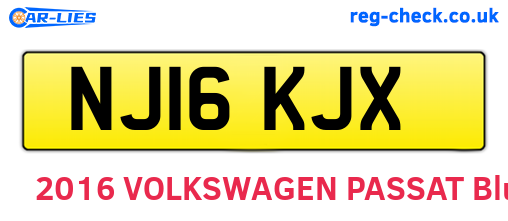 NJ16KJX are the vehicle registration plates.
