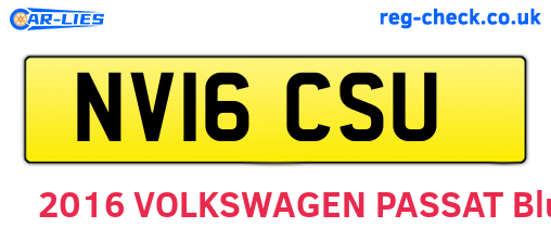 NV16CSU are the vehicle registration plates.