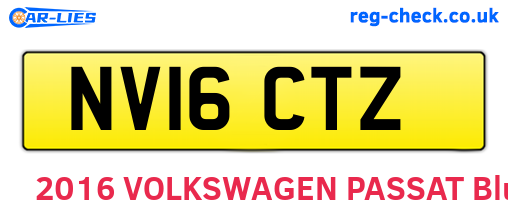 NV16CTZ are the vehicle registration plates.