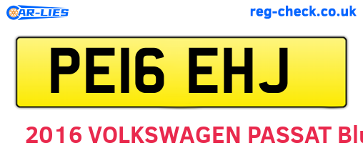 PE16EHJ are the vehicle registration plates.
