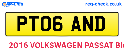PT06AND are the vehicle registration plates.