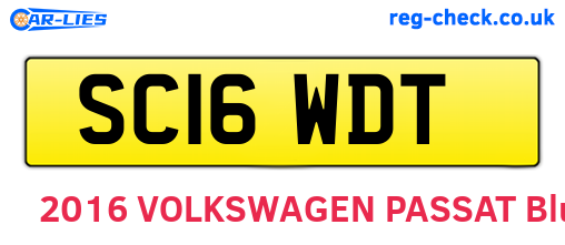SC16WDT are the vehicle registration plates.