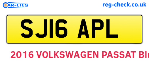 SJ16APL are the vehicle registration plates.