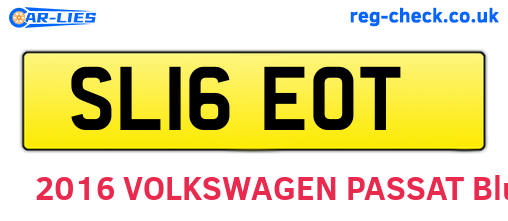 SL16EOT are the vehicle registration plates.