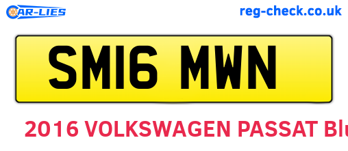 SM16MWN are the vehicle registration plates.