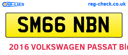 SM66NBN are the vehicle registration plates.