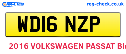 WD16NZP are the vehicle registration plates.