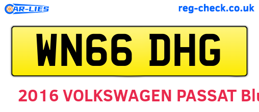 WN66DHG are the vehicle registration plates.