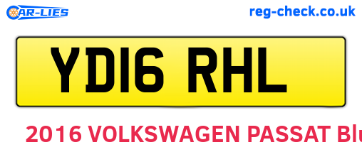 YD16RHL are the vehicle registration plates.
