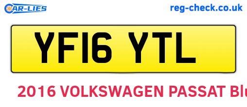 YF16YTL are the vehicle registration plates.