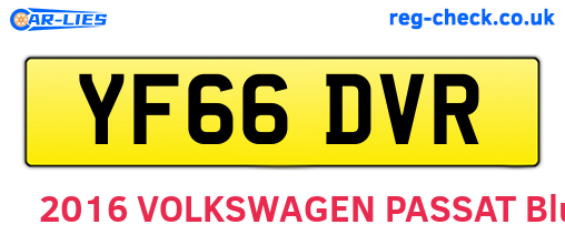 YF66DVR are the vehicle registration plates.