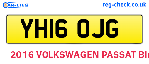 YH16OJG are the vehicle registration plates.