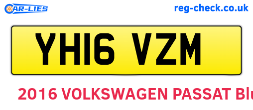 YH16VZM are the vehicle registration plates.