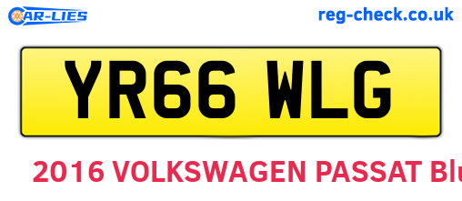 YR66WLG are the vehicle registration plates.