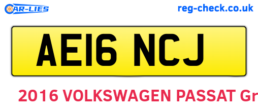 AE16NCJ are the vehicle registration plates.