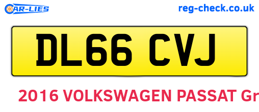 DL66CVJ are the vehicle registration plates.