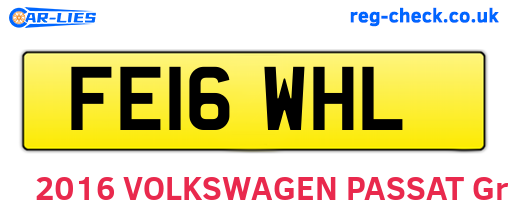 FE16WHL are the vehicle registration plates.