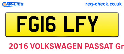 FG16LFY are the vehicle registration plates.