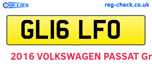GL16LFO are the vehicle registration plates.
