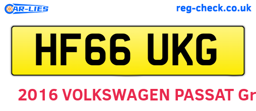 HF66UKG are the vehicle registration plates.