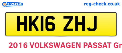 HK16ZHJ are the vehicle registration plates.