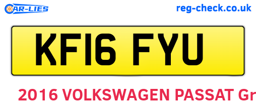 KF16FYU are the vehicle registration plates.