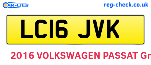 LC16JVK are the vehicle registration plates.