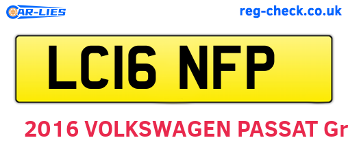 LC16NFP are the vehicle registration plates.
