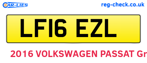 LF16EZL are the vehicle registration plates.