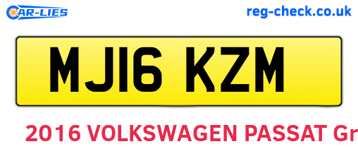 MJ16KZM are the vehicle registration plates.