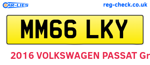 MM66LKY are the vehicle registration plates.