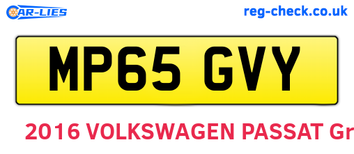 MP65GVY are the vehicle registration plates.